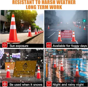 Fluorescent Orange Safety Traffic Cones 75cm(28")