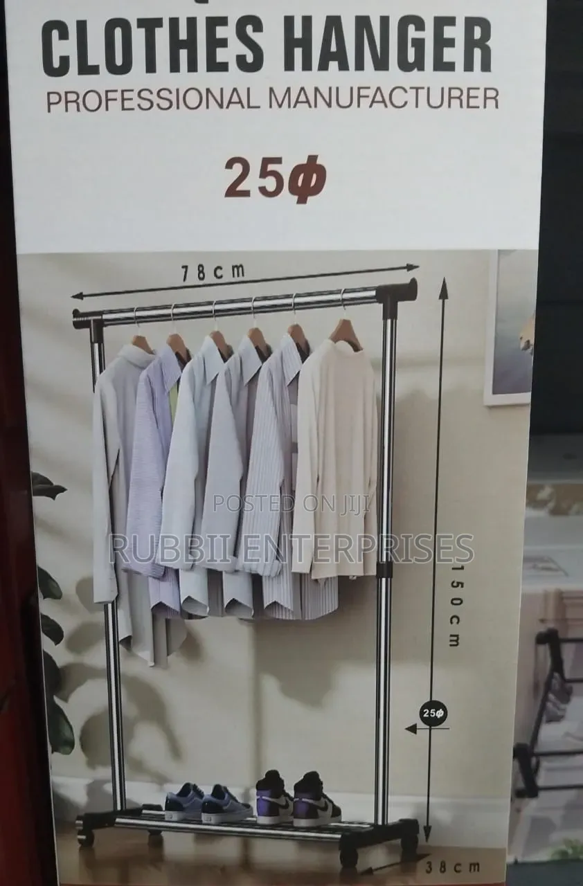 Adjustable Single-Pole Garment Rack 36kg