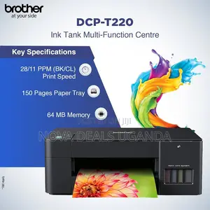 Brother Ink Tank Printer, DCP-T220 - Usb -High Yield Ink Bottles