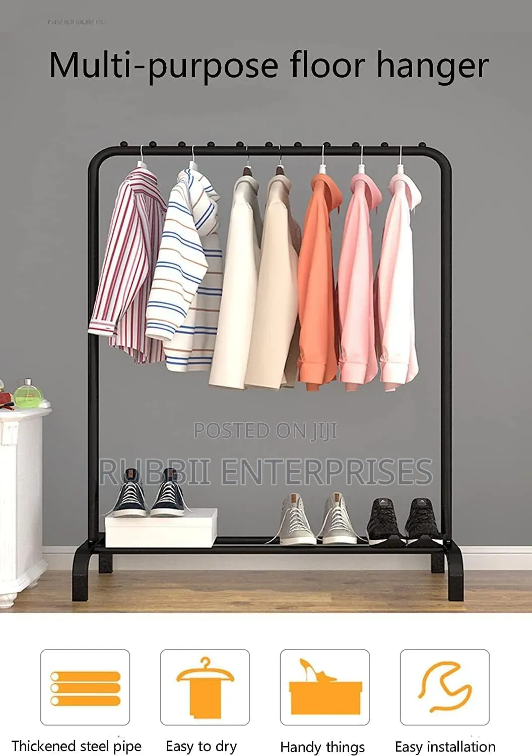 Metal Garment Rack ~ Single Pole