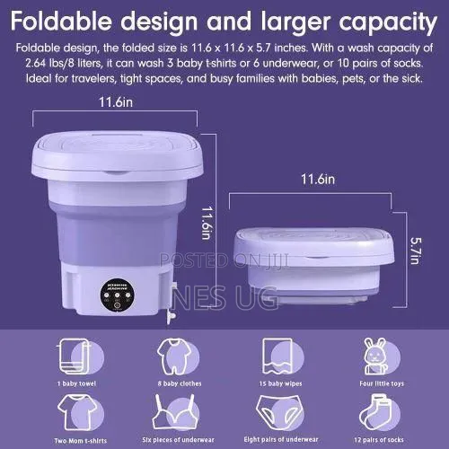 Portable Washing Machine Folding Mini Washing Machine - Multicolour