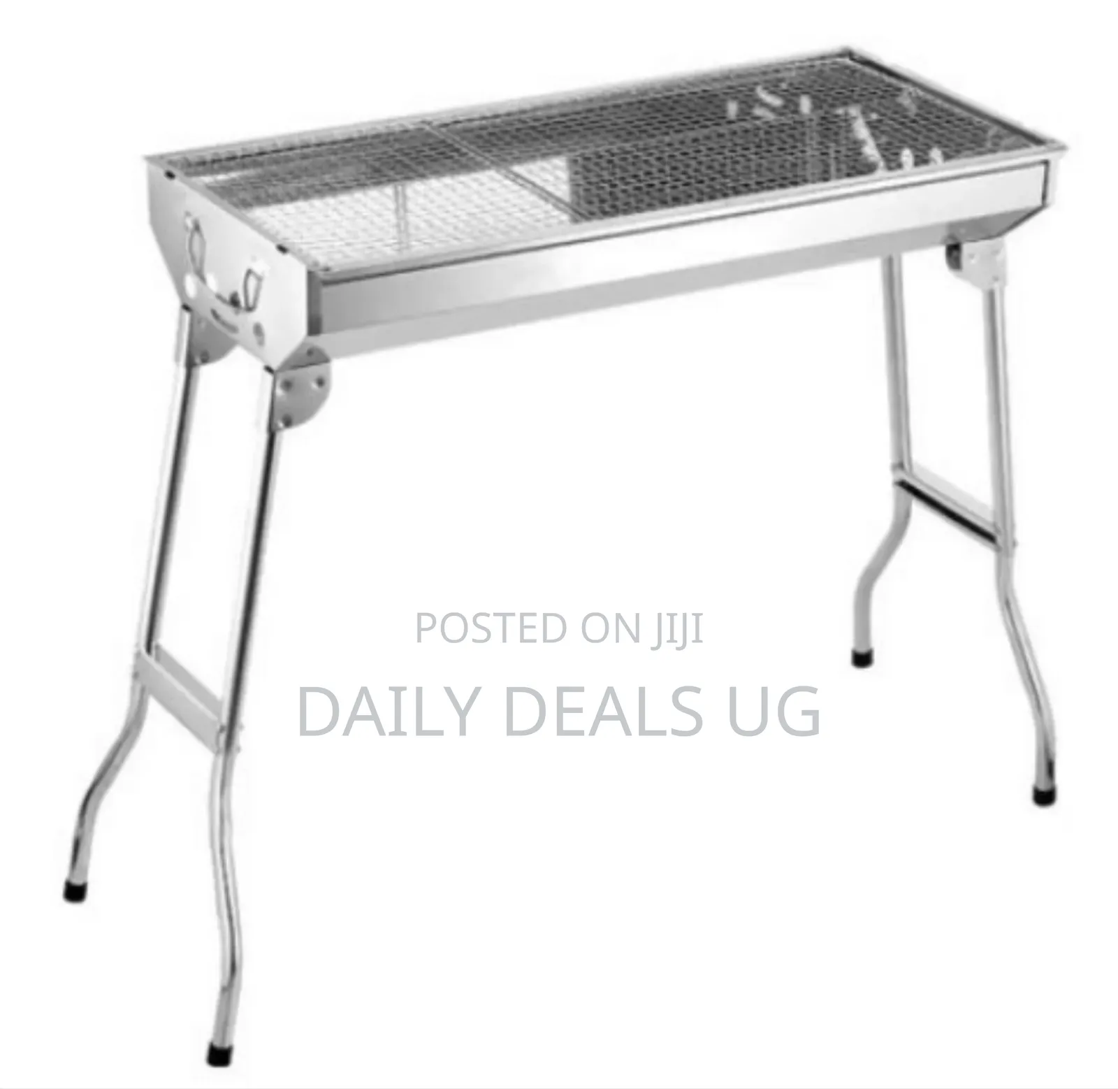Portable, Foldable Stainless Steel Charcoal BBQ Grill