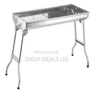 Portable, Foldable Stainless Steel Charcoal BBQ Grill