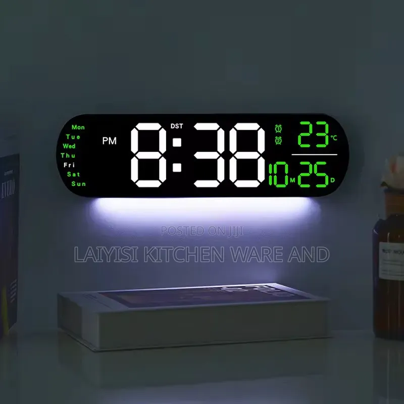 14in Large Digital Wall Clock With Remote Control