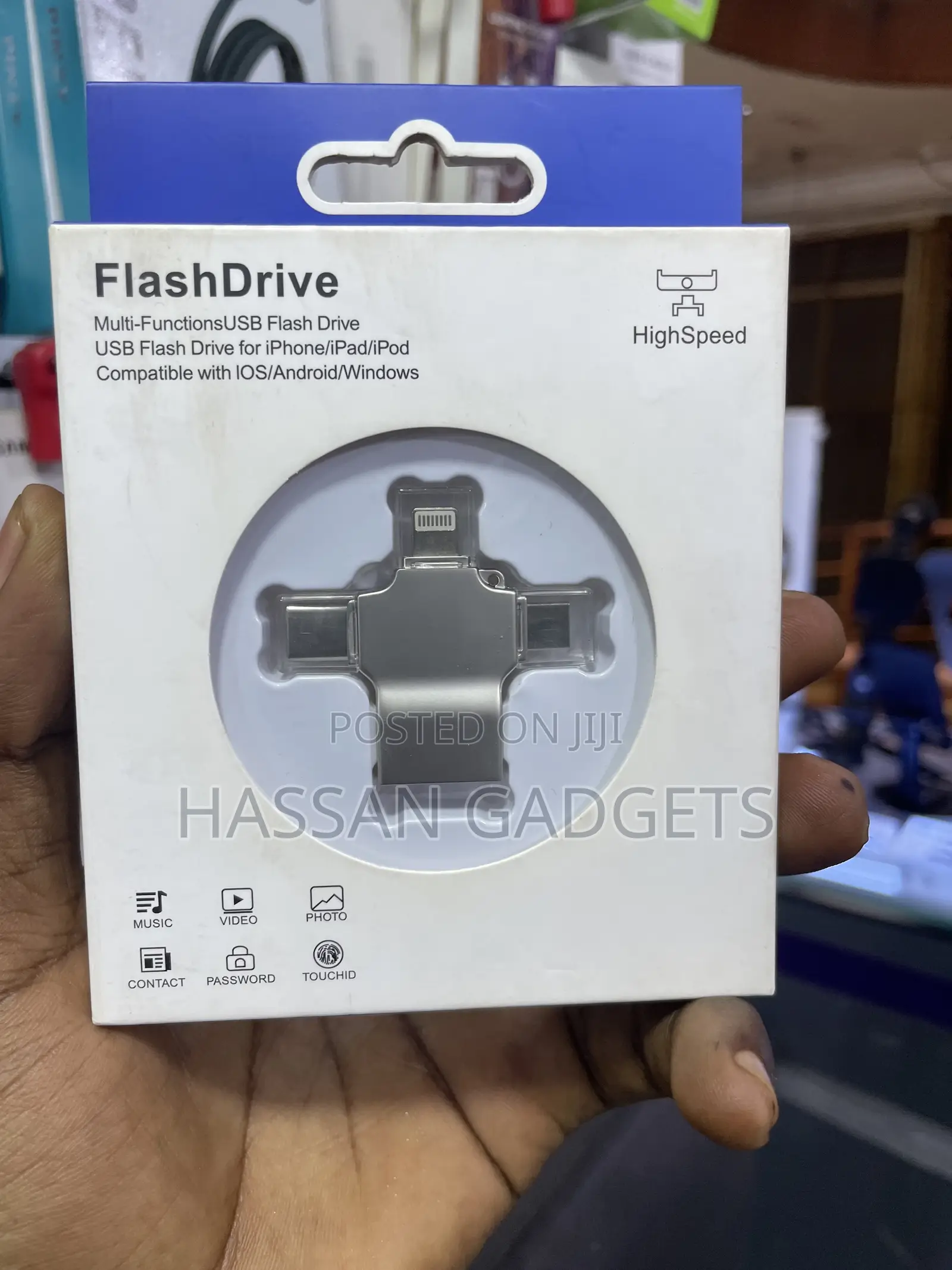 Usb Flash and Supports iPhone/Pad/Pod