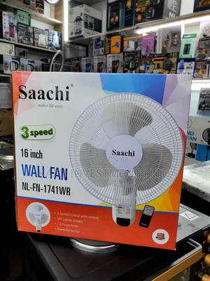 16 Inch 3 Speed 1741 Remote Controlled Wall Fan