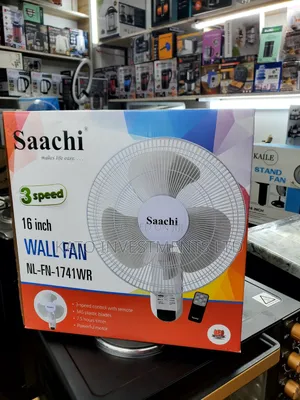 16 Inch 3 Speed 1741 Remote Controlled Wall Fan