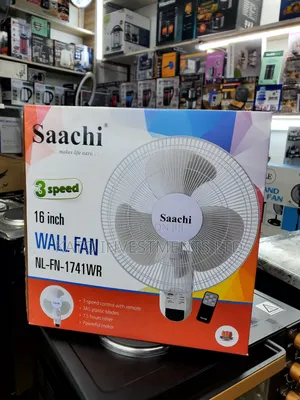 16 Inch 3 Speed 1741 Remote Controlled Wall Fan