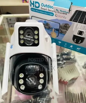 Dual Lens Solar Powered 360 Degrees 4g Sim Outdoor Camera