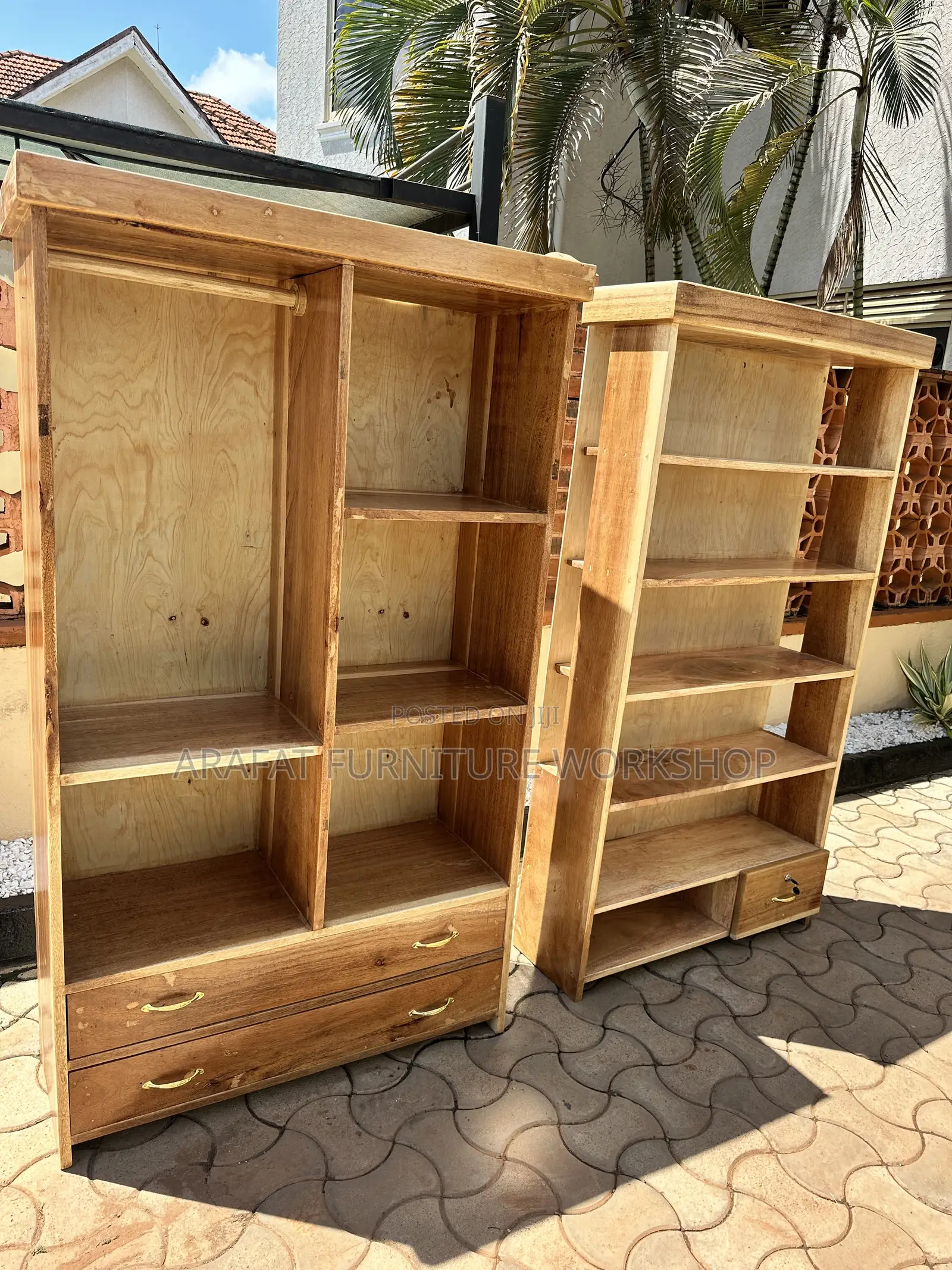 Solid Wood Wardrobe and Shoe Rack