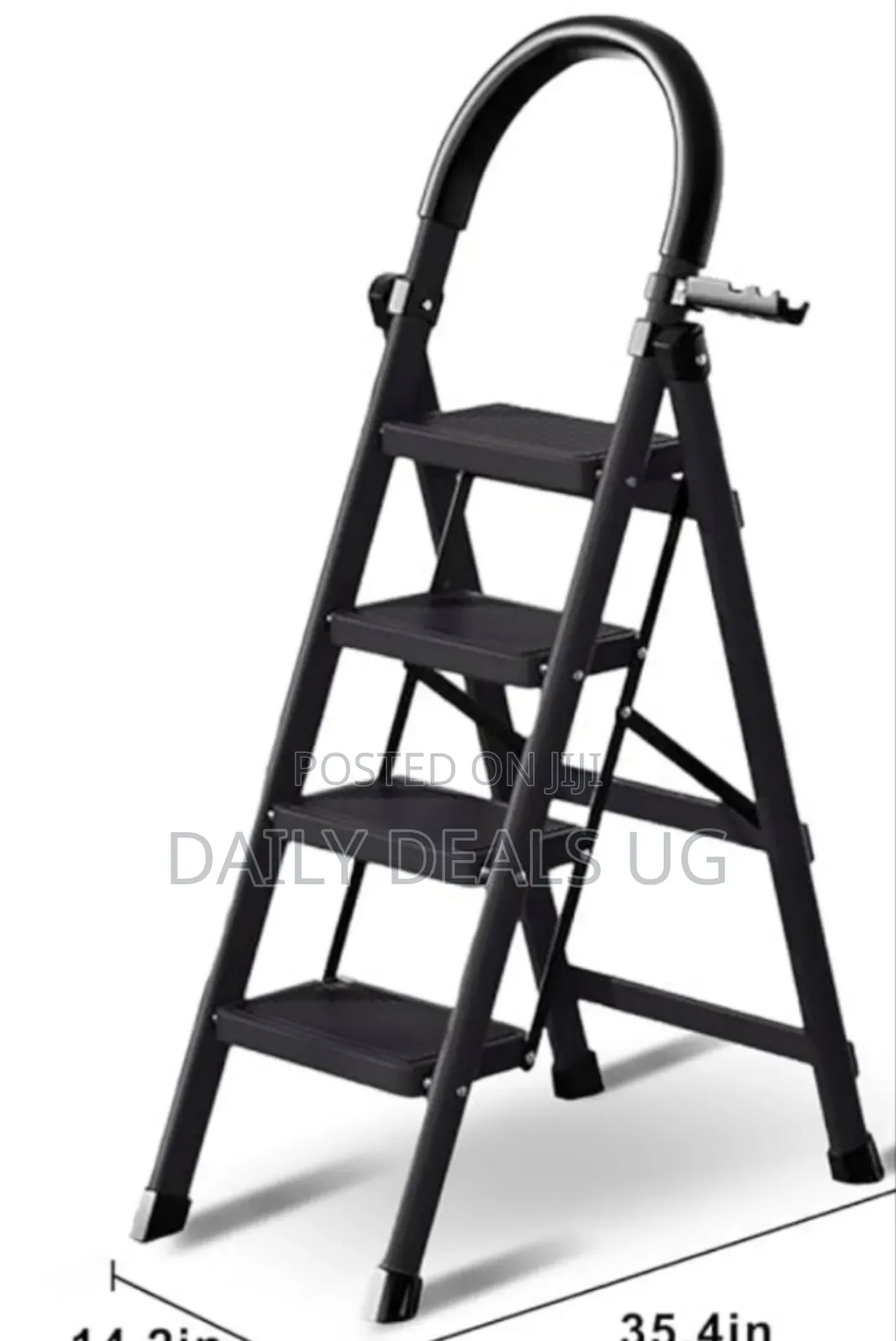 Heavy-Duty, 4-Step Folding Steel Stepladder