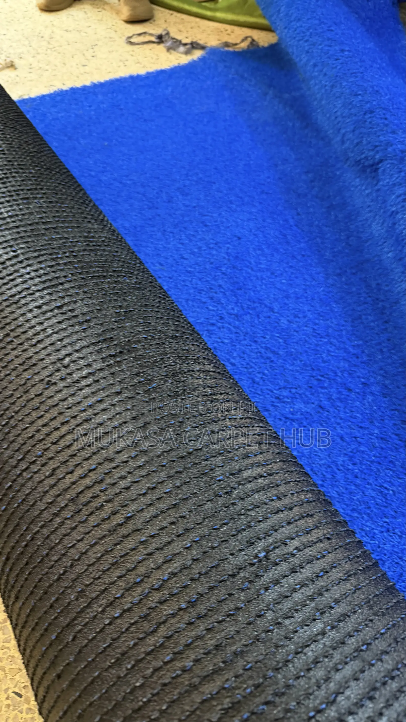 High-Quality Blue Grass Carpet by Mukasa Carpet Interiors