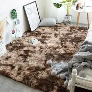 Faux / Fluffy Carpet ~ Patched Dark Brown