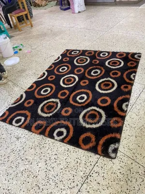Faux / Fluffy Carpet(1.5×2m) ~ Brown, Black, and Beige Tones