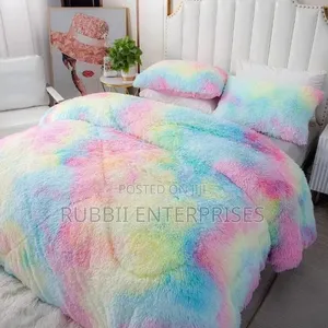 Faux / Fluffy Duvet 6pcs ~ Rainbow
