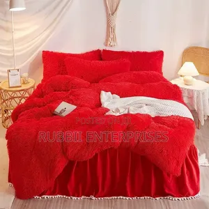 Faux / Fluffy Duvet 6pcs ~ Red