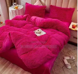 Faux/ Fluffy Duvet 6pcs ~ Pink
