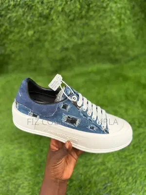 Alexander McQueen Denim Street Luxe Sneakers – Blue White