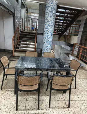 6 People Restaurant or Bar or Hotel and Cafe Table With 6 Chairs