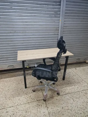 Highbacked Office Chair and Table Set