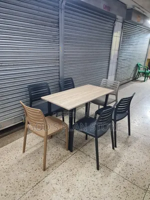 Vintage 6 Seater Wooden Foldable Dining Table and Chairs