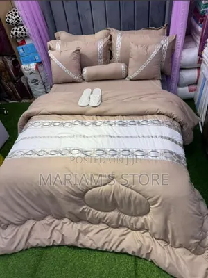Italian Duvet Set in Multi Colorwith Intricate Decorative Embroider