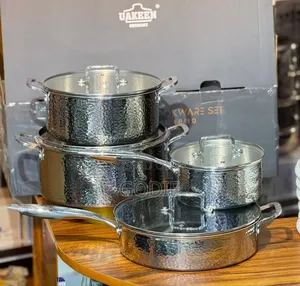 Uakeen Germany Hammered Stainless Steel Cookware Set