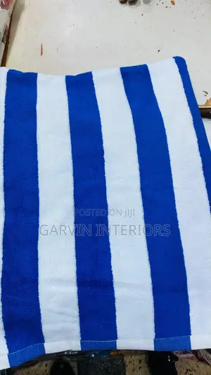 White and Blue Pool Towels