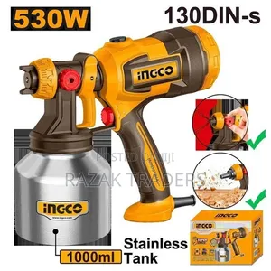 Ingco Electric Spray Gun 530w 1000ml Stainless Steel Tank