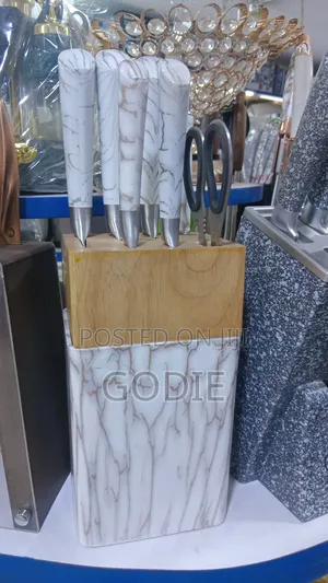 7 Piece Marble Pattern Knife Set
