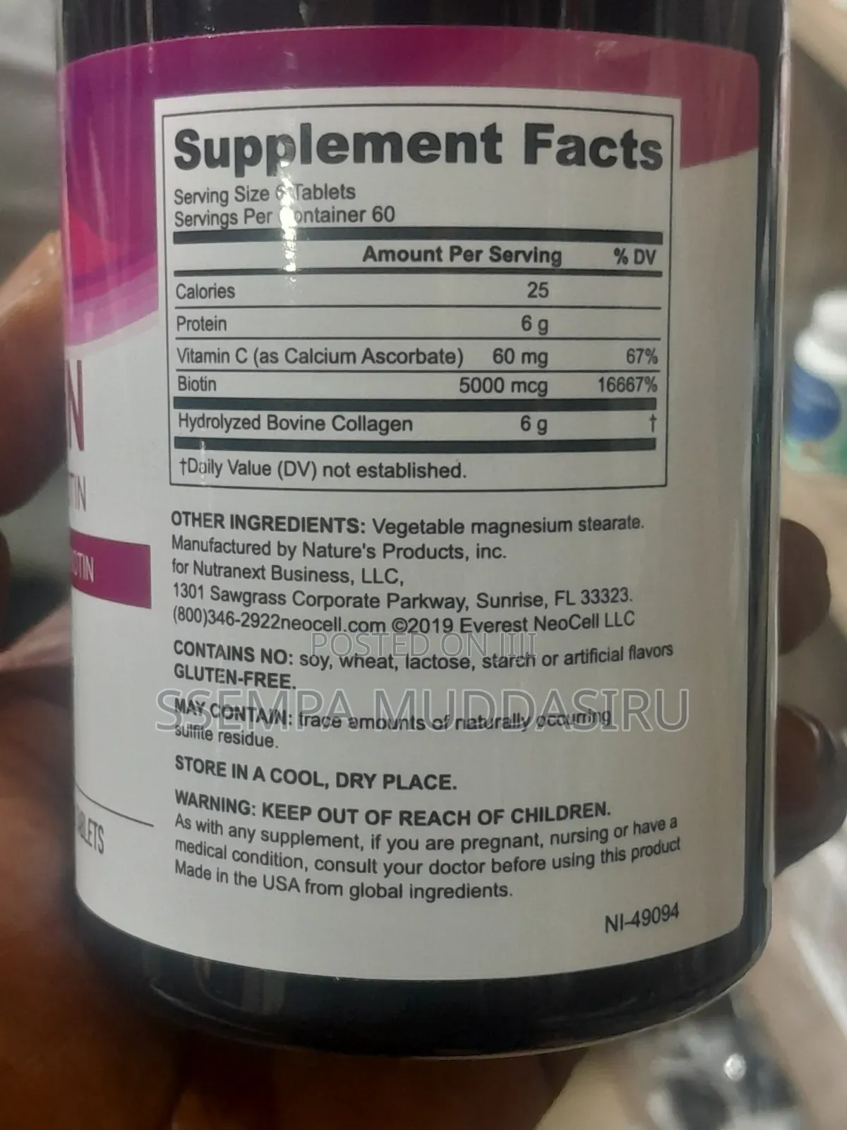 Neocell Super Collagen Vit.C+ Biotin,360 Tabs,Dietry Supplement