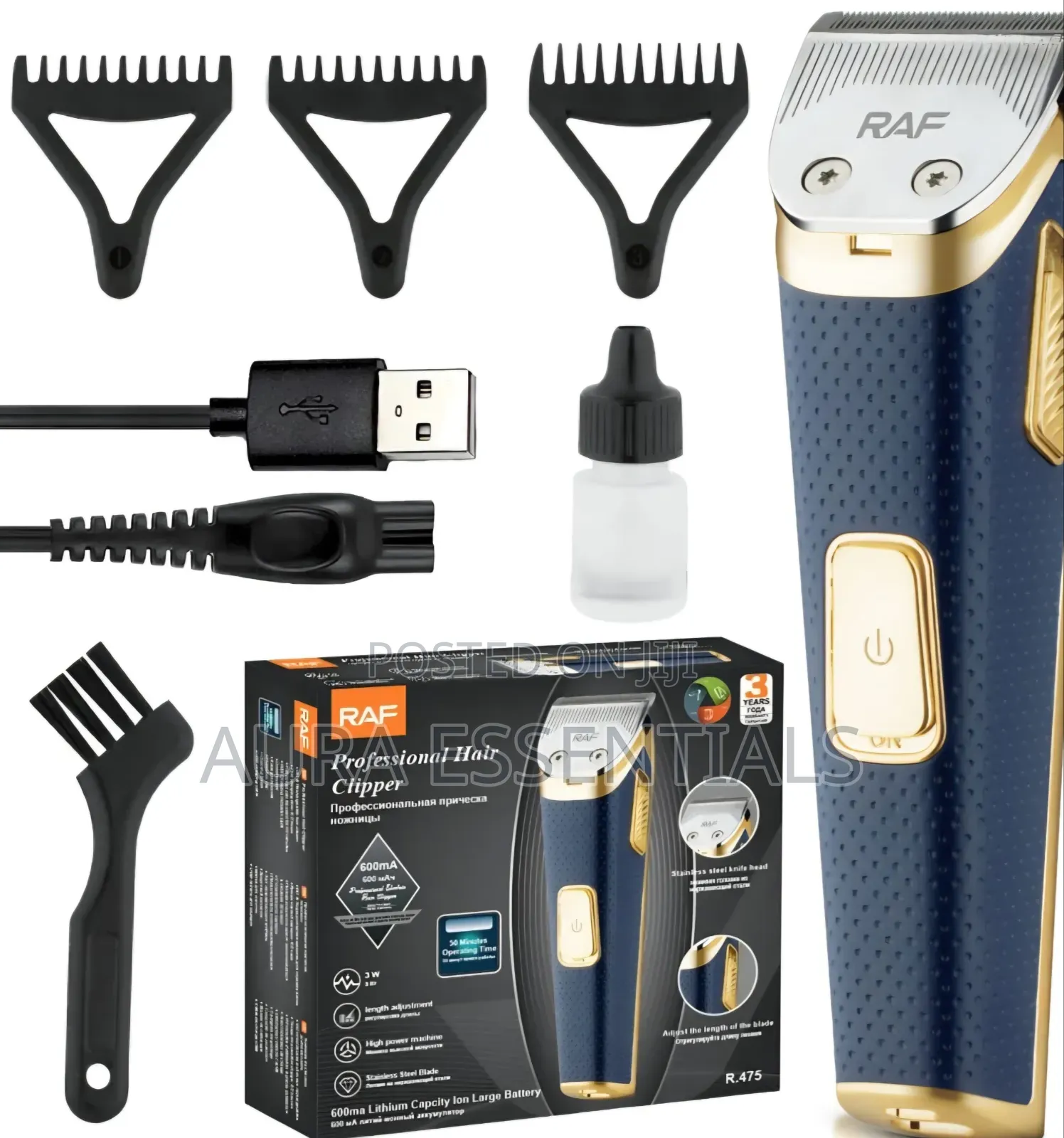 Raf R.475 Cordless Professional Hair Clipper