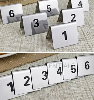 1-12 Stainless Steel Table Number Tent Set