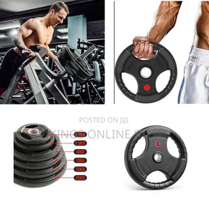 20kgs 2 Piece of Rubber Coated Hand Grip Bumper Weight Plate Discs