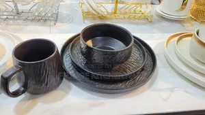 Black and White Dinner Set 24 Pieces