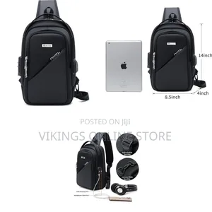 Crossbody Backpack for Men and Women, Shoulder Backpack With Usb