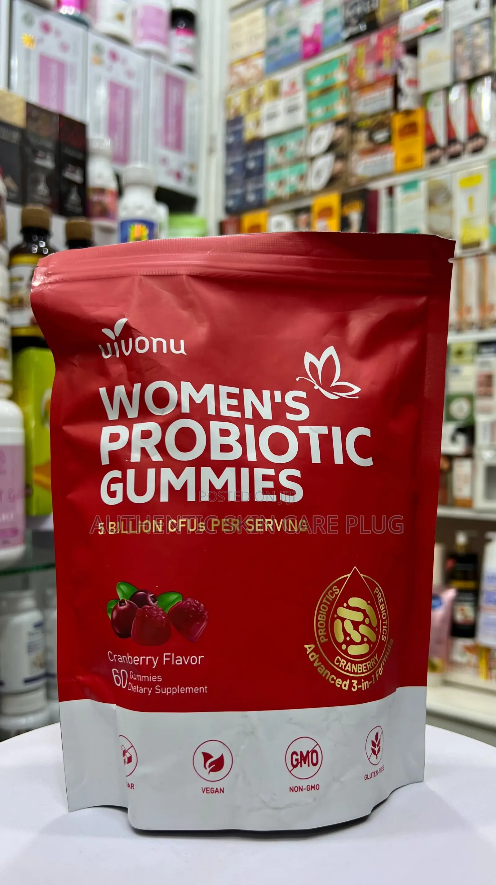 Vivonu Women's Probiotic Cranberry Flavor Gummies