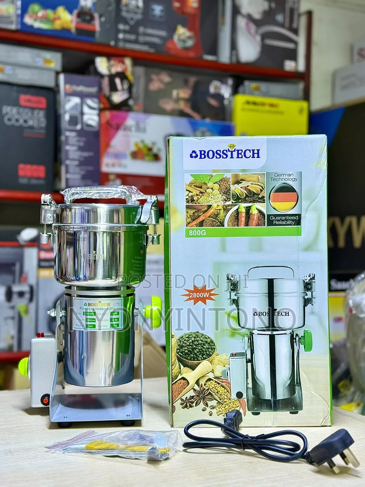 Bosstech 800g Electric Grain and Spice Grinder