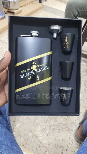 Johnnie Walker Black Hip Flask