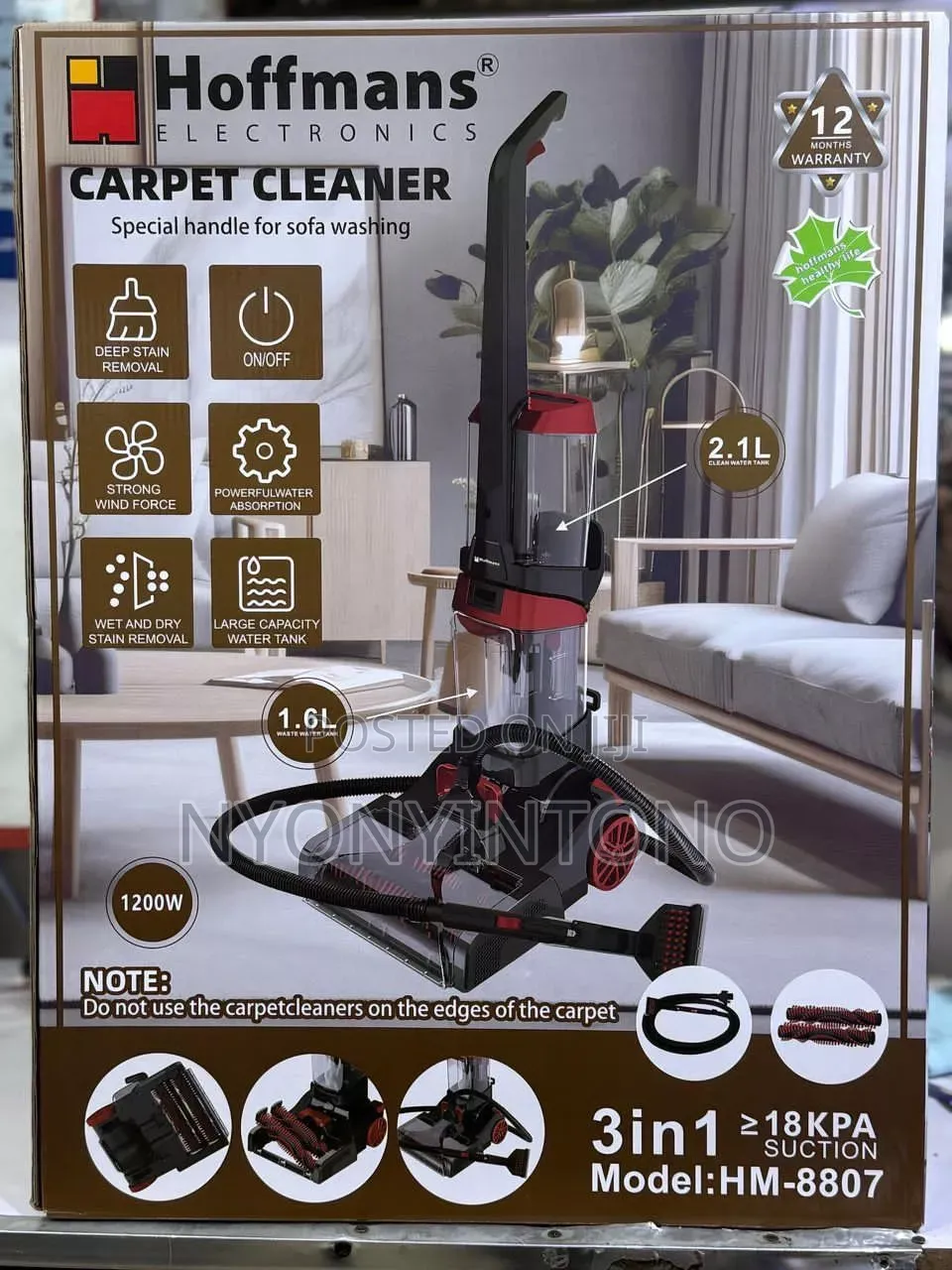 Hoffman 3 in 1 Carpet /Floor /Sofa Cleaner