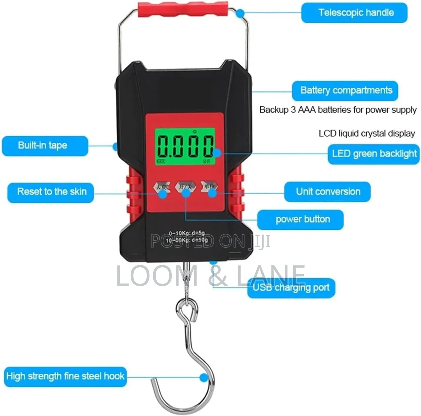 50kg Digital Hanging Hook Scale