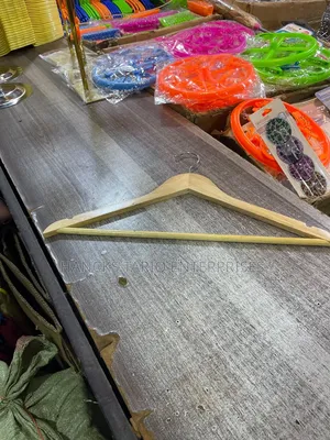 Premium Natural Wood Clothes Hanger With Trouser Bar