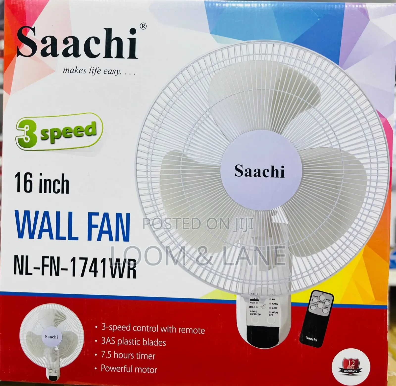 Saachi 16-Inch Wall Fan