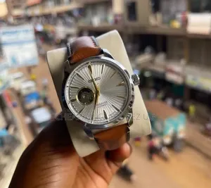Seiko Presage Cocktail Time" Style Watch Features Brown Leather Strap