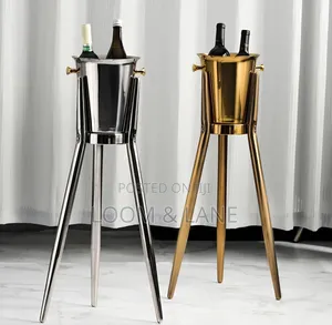 Stainless Steel Ice Bucket With Stand