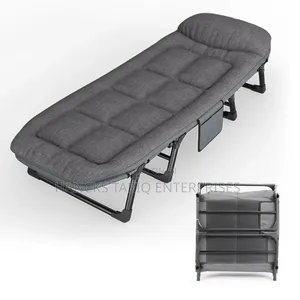 Comfortable Grey Folding Bed – Sleek Space-saving Design