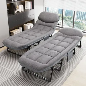 Comfortable Grey Folding Bed – Sleek Space-saving Design