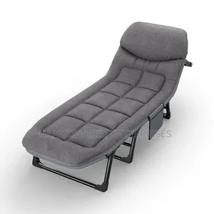 Comfortable Grey Folding Bed – Sleek Space-saving Design