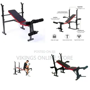 Home Gym Multi-Position Adjustable Weight Bench Press With Leg