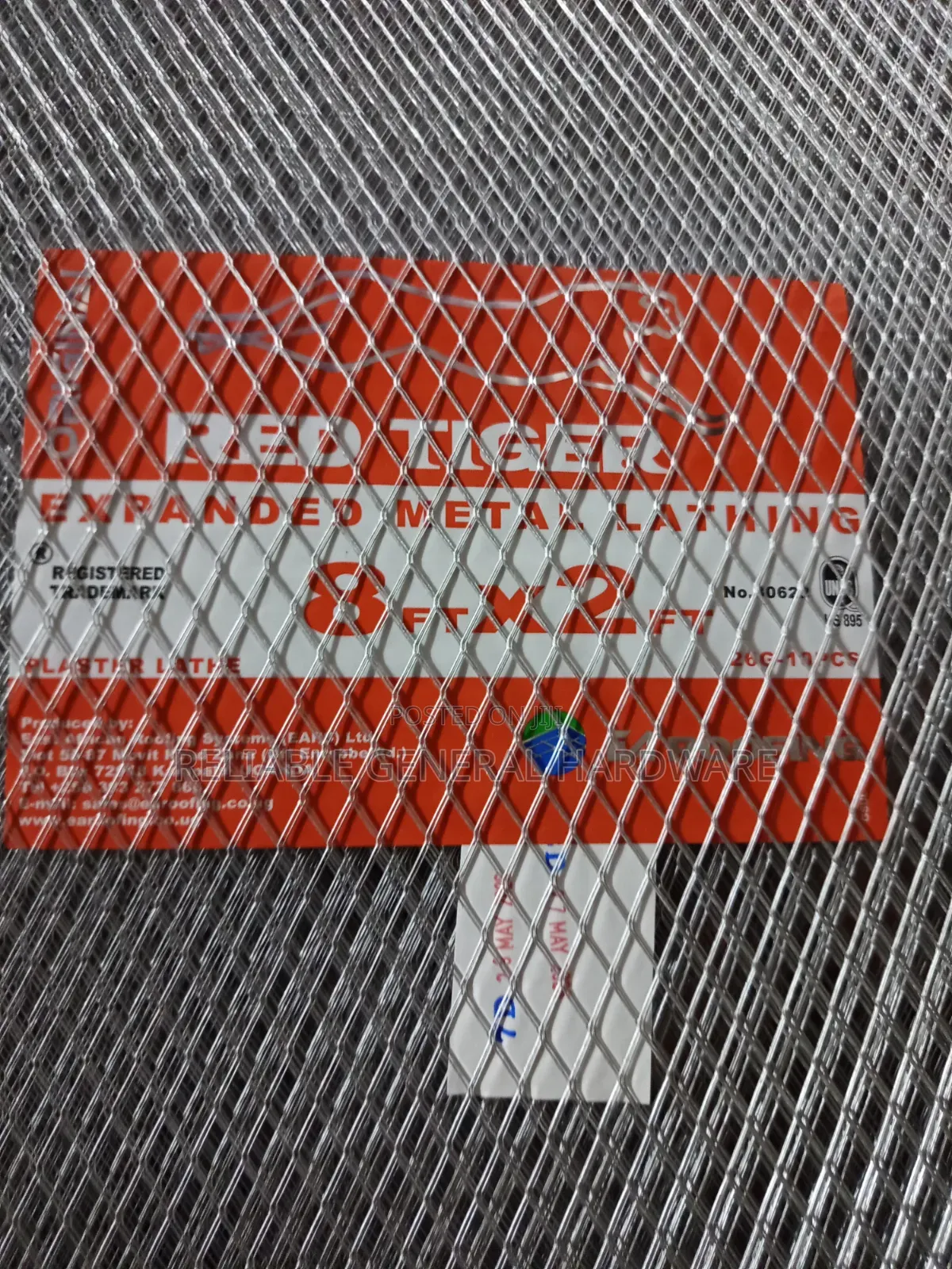 Expanded Wire Mesh Red Tiger 8x2ft